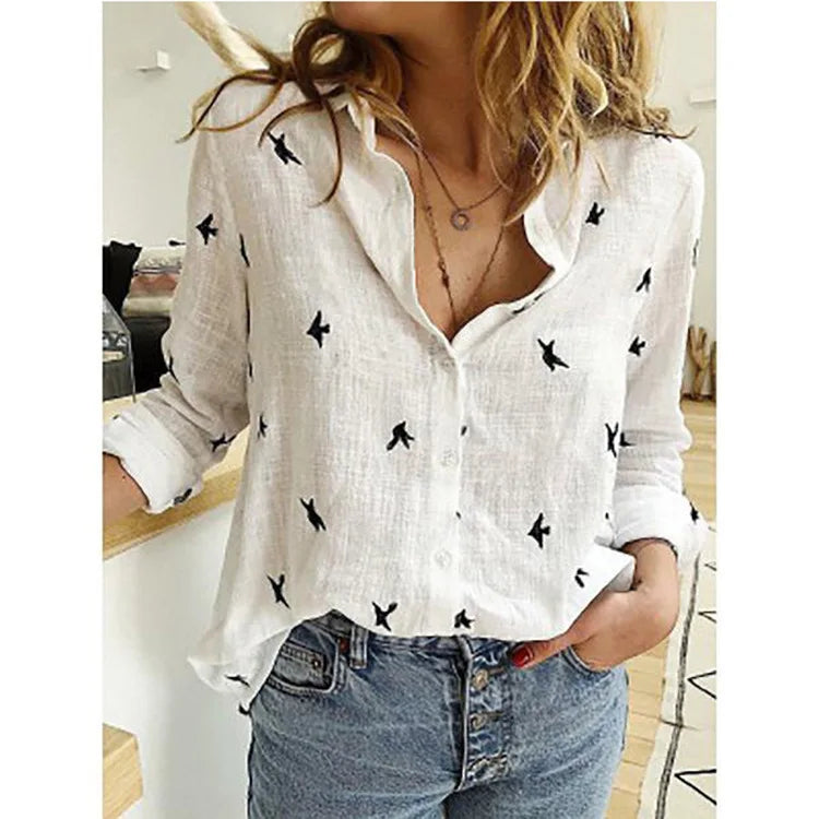 Summer Women Shirts Spring Cotton Linen