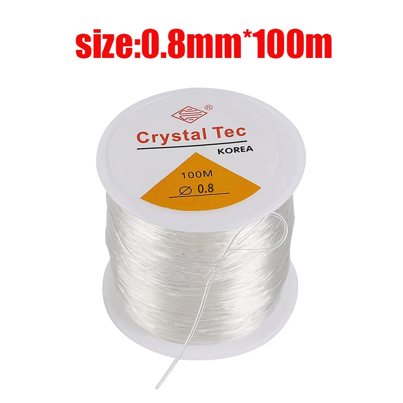 Thickness 0.4-1.2mm Elastic Cord String Transparent Elastic Thread For Jewellery Making Diy