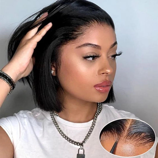 Short Bob13x4 Lace Frontal Human Hair Wigs
