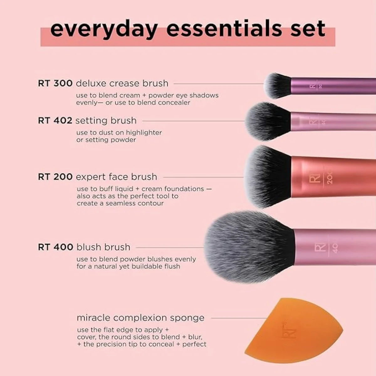 6pcs SET Everyday Essentials + Makeup Sponge Kit