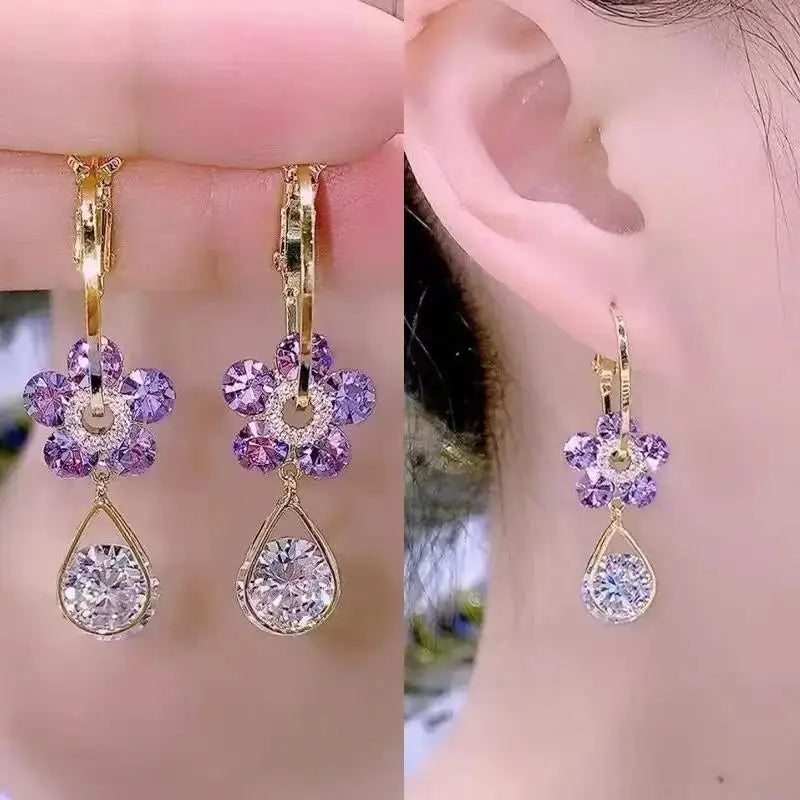 925 Silver Needle Korean Fashion Pearl Tassel Earrings