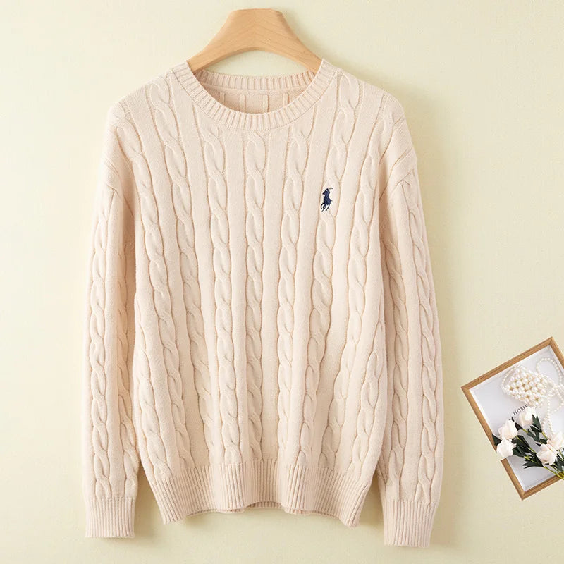 winter fashion cashmere embroidered pullover sweater