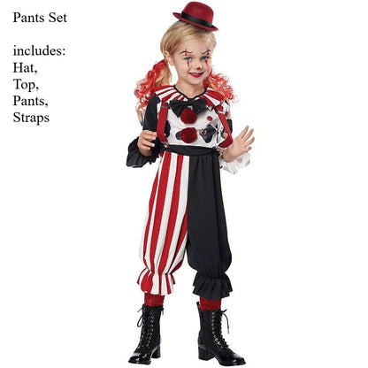 European and American Halloween Clown Costume Performance Costumes Circus Cosplay Party Role Play Clown Suit