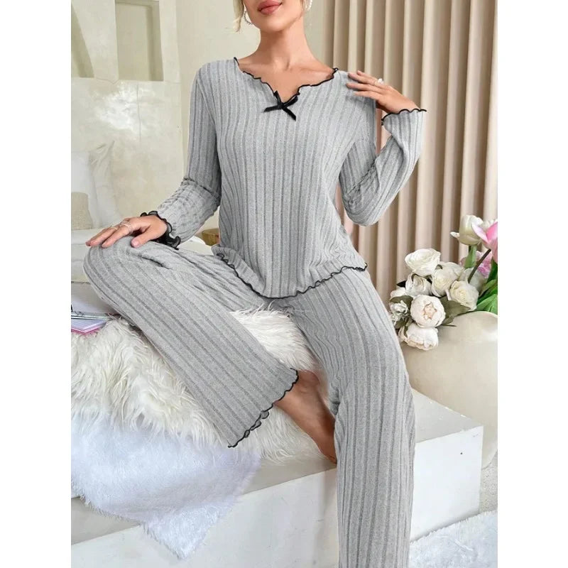 Women Autumn Winter Pajamas Set with full Sleeve