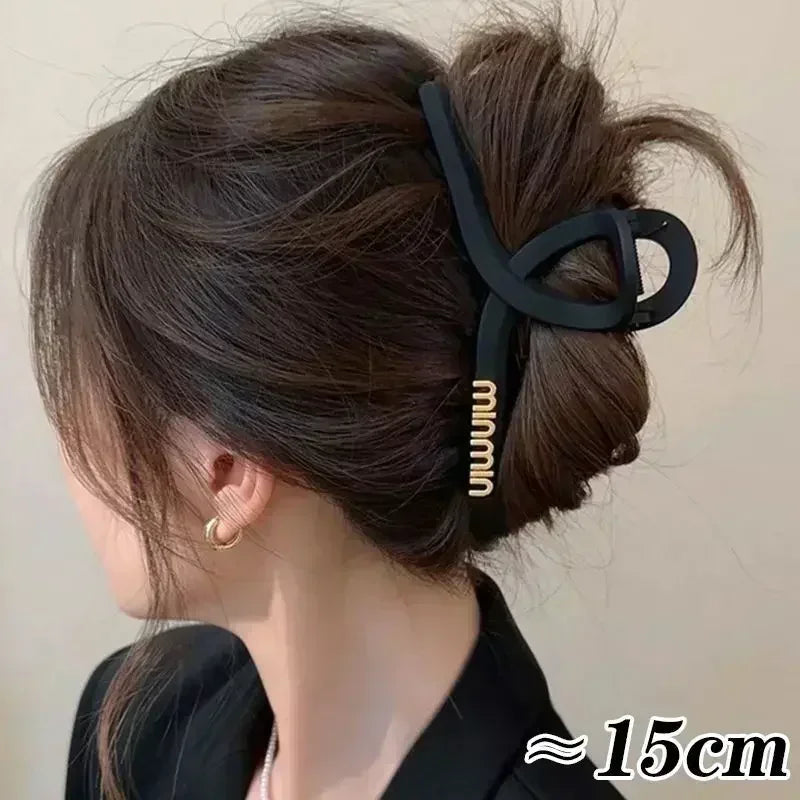 Matte Black Hair Clip For Women
