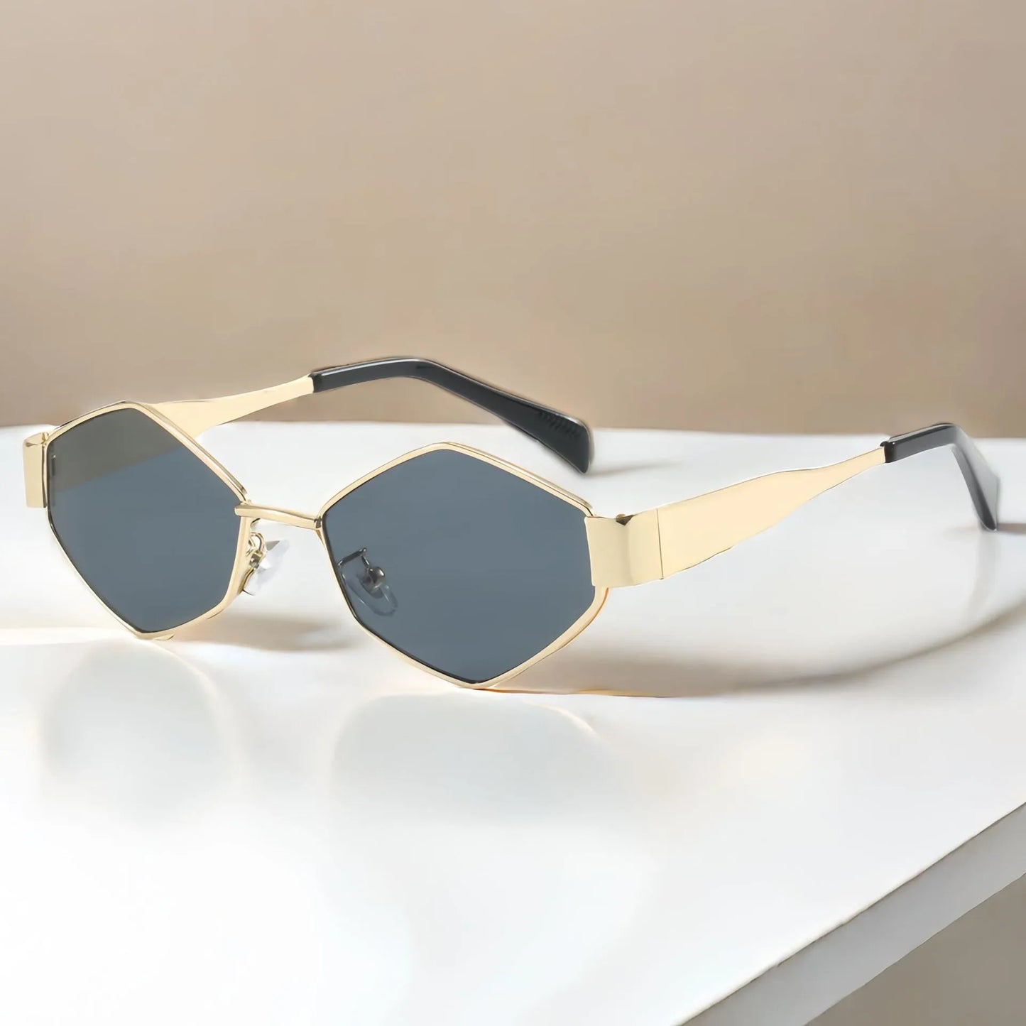 Luxury Brand Design Unique Polygon Sun Glasses