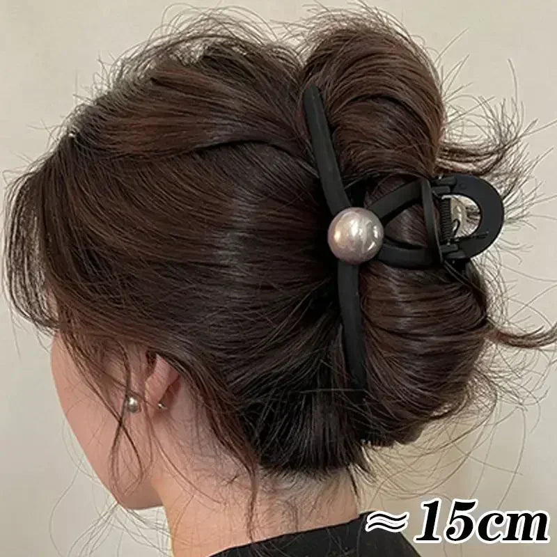 Matte Black Hair Clip For Women