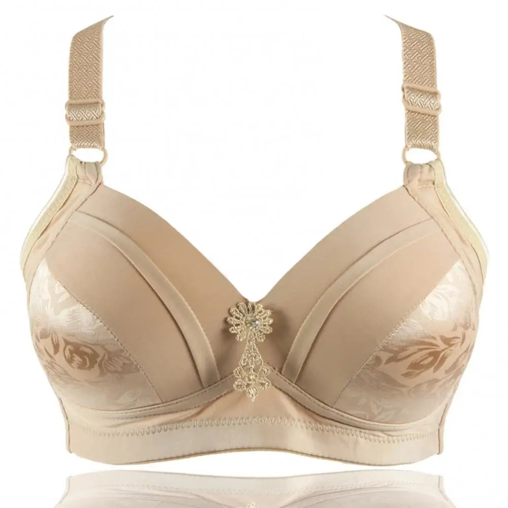 Wireless Floral Print Push Up Breathable Cotton Bra