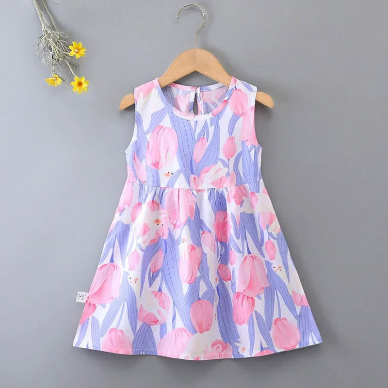 Baby Girls Summer Dress  Cotton  Party Sundress