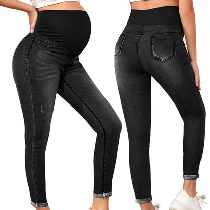 Pregnant Women High Waist Support Belly Jeans