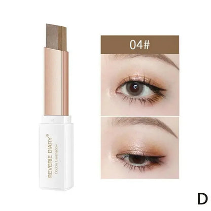 2 In 1 Double Color Gradient Velvet Eye Shadow Stick