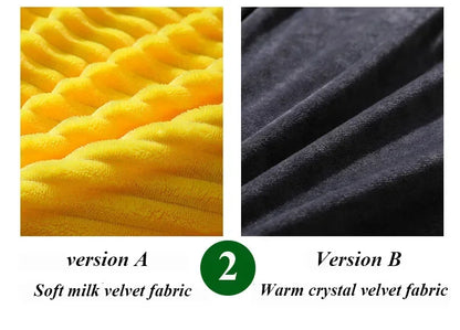 Thick Solid Color Velvet Duvet Cover Winter Warmth Bedding Set