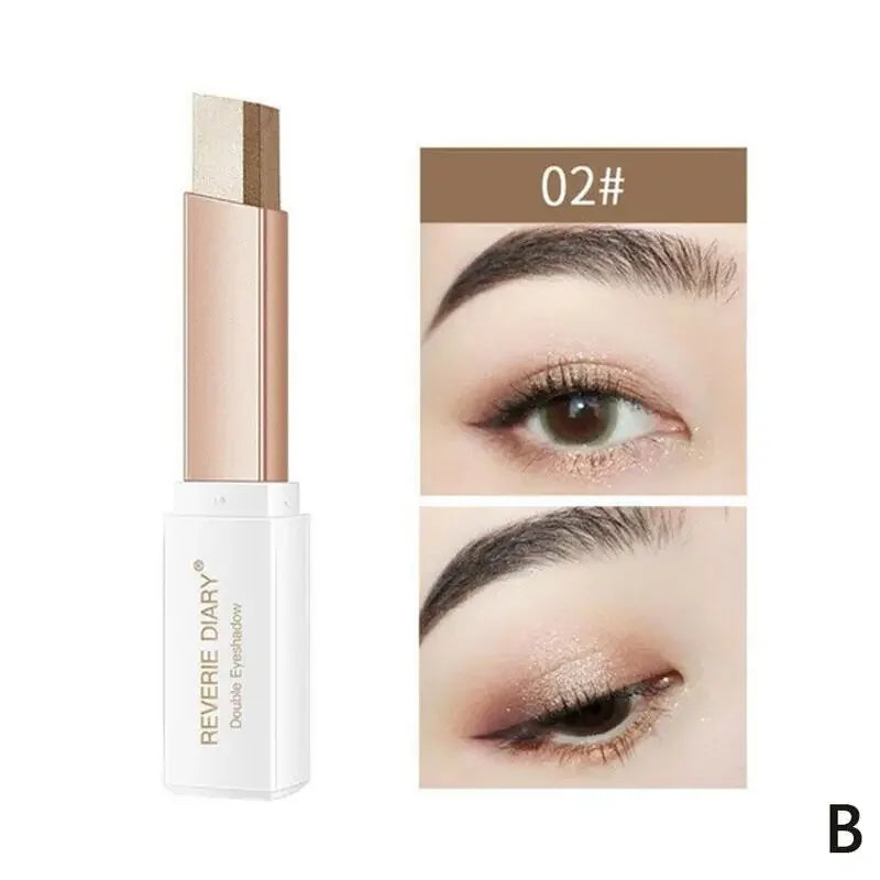 2 In 1 Double Color Gradient Velvet Eye Shadow Stick
