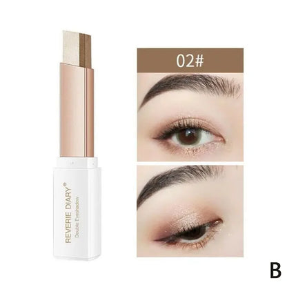 2 In 1 Double Color Gradient Velvet Eye Shadow Stick