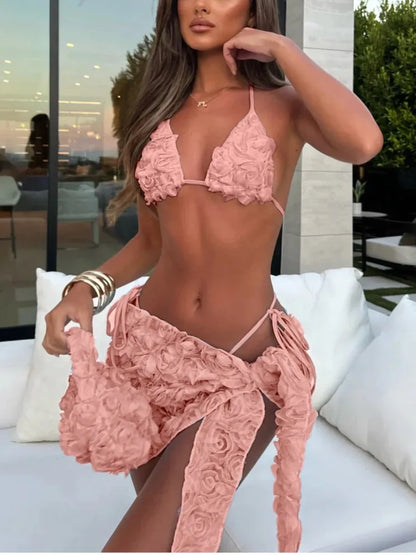 Bikini Bodysuit Swimwear with Skirt
