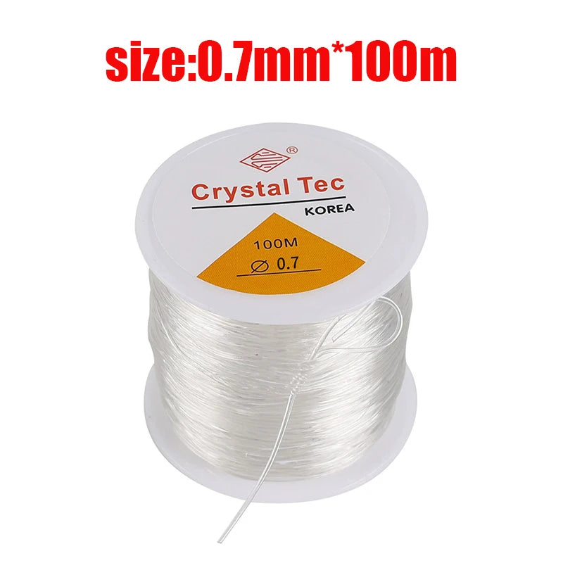 Thickness 0.4-1.2mm Elastic Cord String Transparent Elastic Thread For Jewellery Making Diy