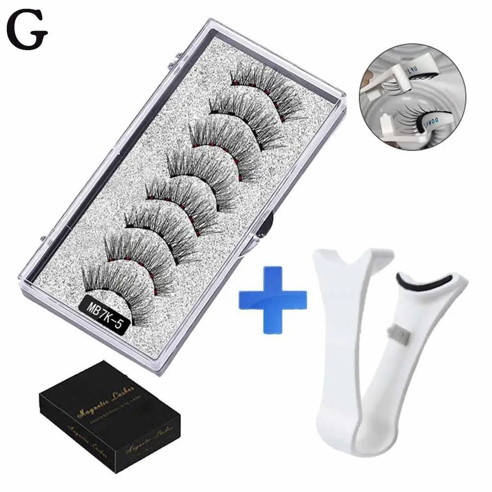 3D Natural Magnetic Eyelashes,With 5 Magnetic Lashes