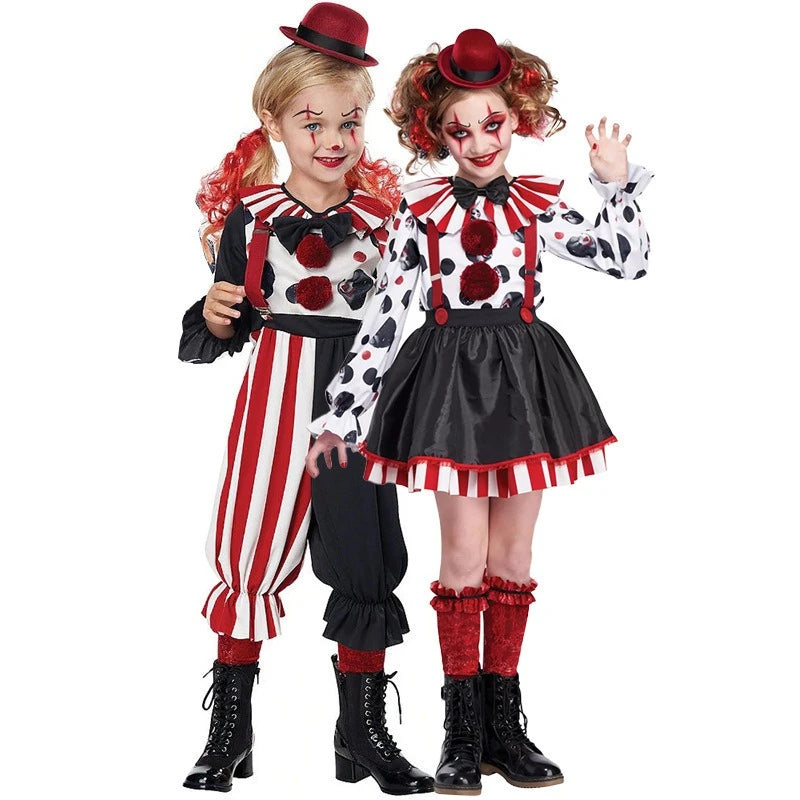 European and American Halloween Clown Costume Performance Costumes Circus Cosplay Party Role Play Clown Suit