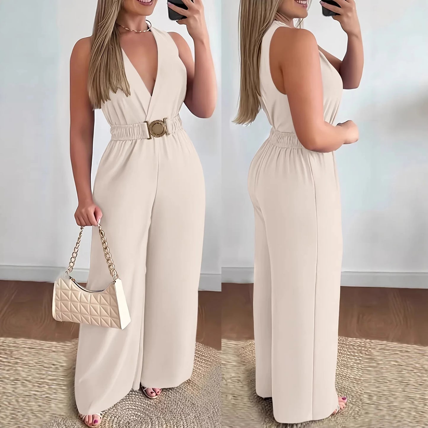 Jumpsuits women rompers Spring/Summer Deep V-neck