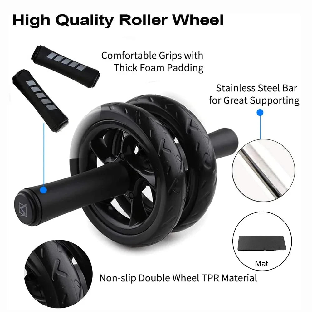 AB Roller Workout Equipment  With Knee Pad