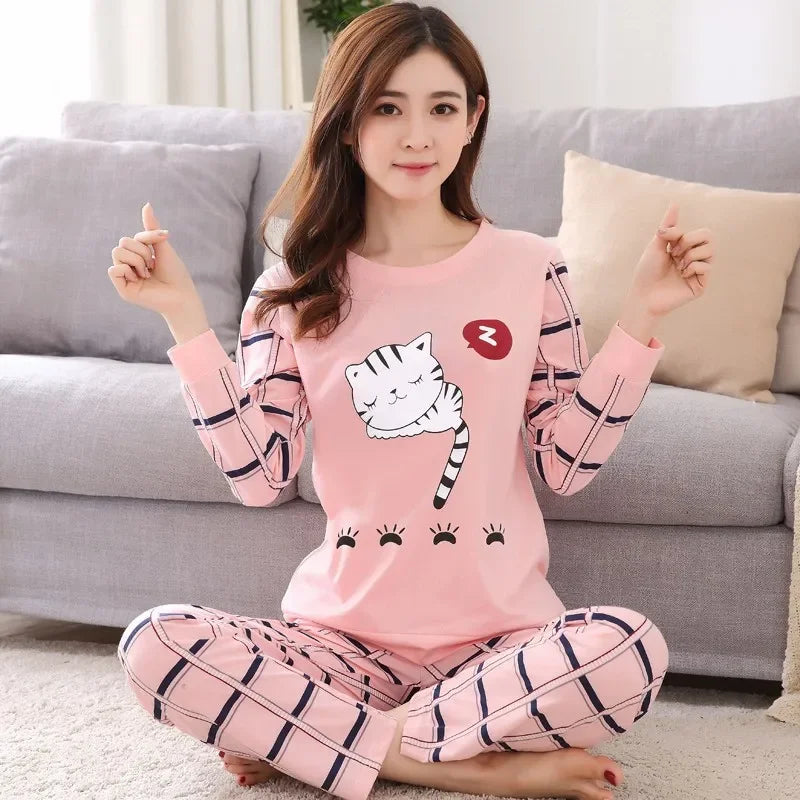 Cotton 2pieces Pyjamas Set