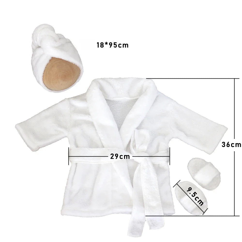 Newborn Bathrobe Pajamas Photography Clothing Set