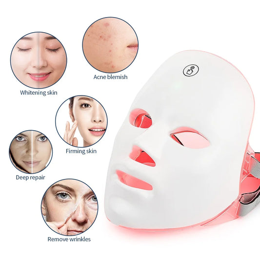 LED Photon Therapy Skin Rejuvenation Anti Acne Wrinkle Removal Beauty Mask