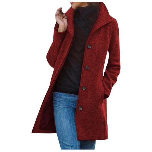 Women Fashion Mid-Length Trench Coats