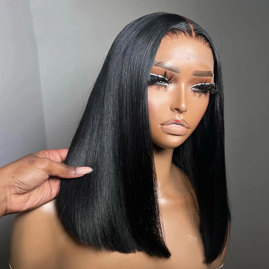 Lace Front Wig Human Hair Straight 180% Full Density 13x4
