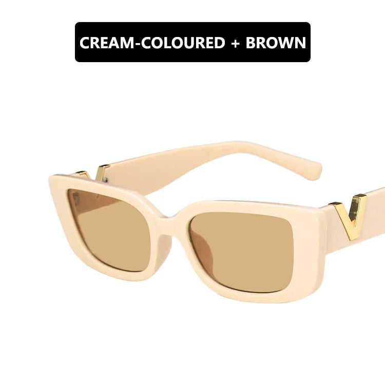 Retro Rectangle Sunglasses Women