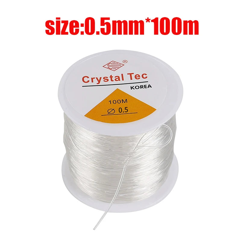 Thickness 0.4-1.2mm Elastic Cord String Transparent Elastic Thread For Jewellery Making Diy