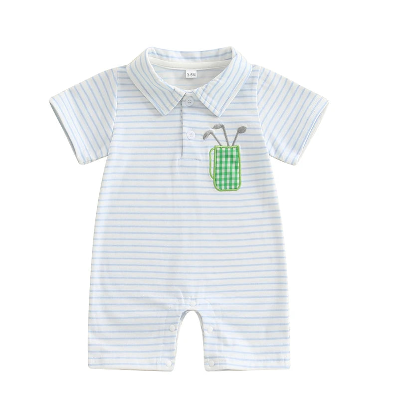 Baby Boys Summer Striped Jumpsuit