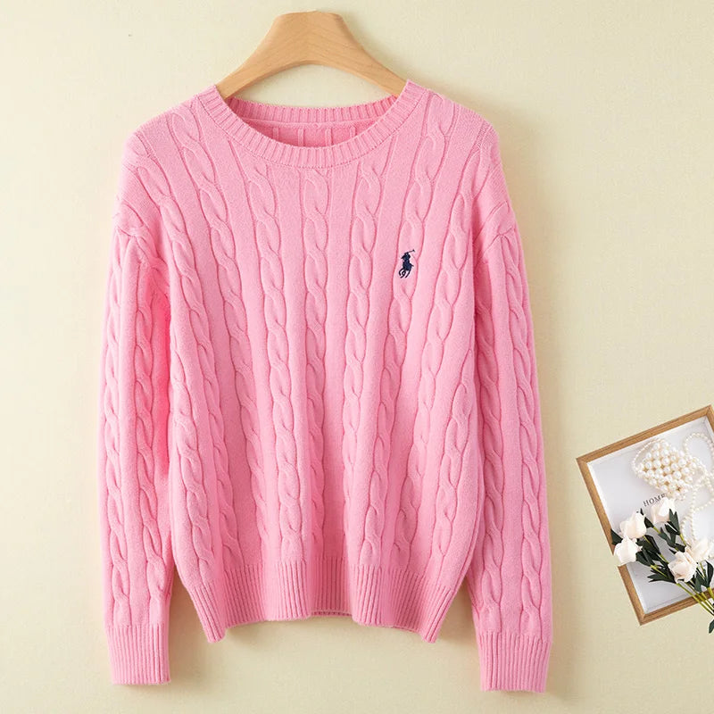 winter fashion cashmere embroidered pullover sweater