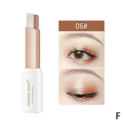 2 In 1 Double Color Gradient Velvet Eye Shadow Stick