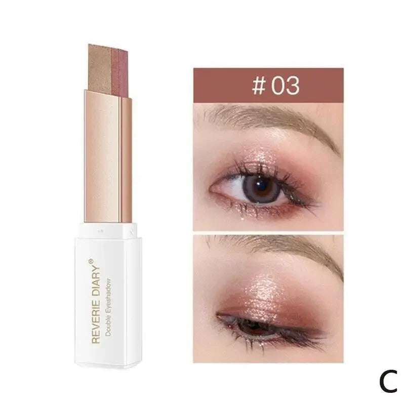2 In 1 Double Color Gradient Velvet Eye Shadow Stick