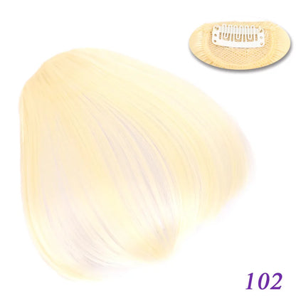 Fiber Brown Women Clip-In Full Bangs With Fringe Of Hair 6 Inch