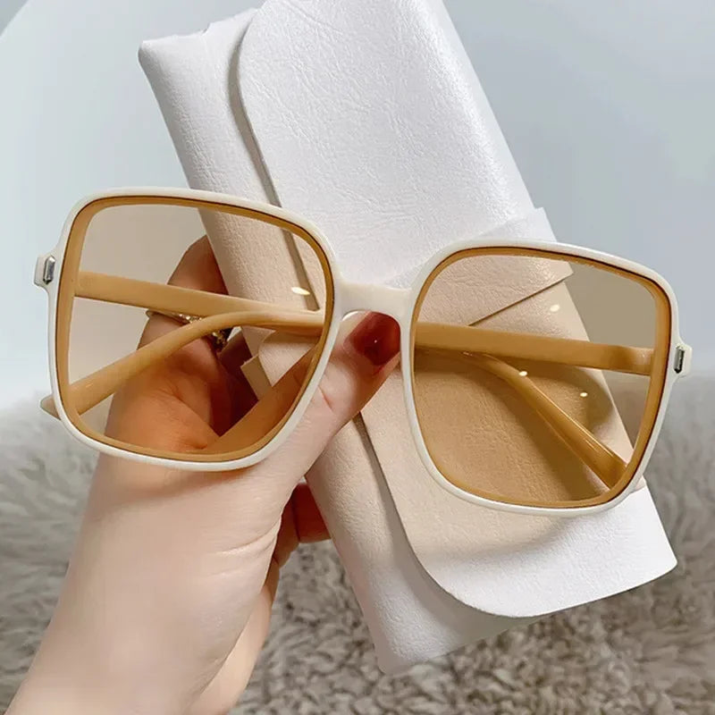 Transparent Trend Sunglasses 2024 Oversize Fashion Glasses