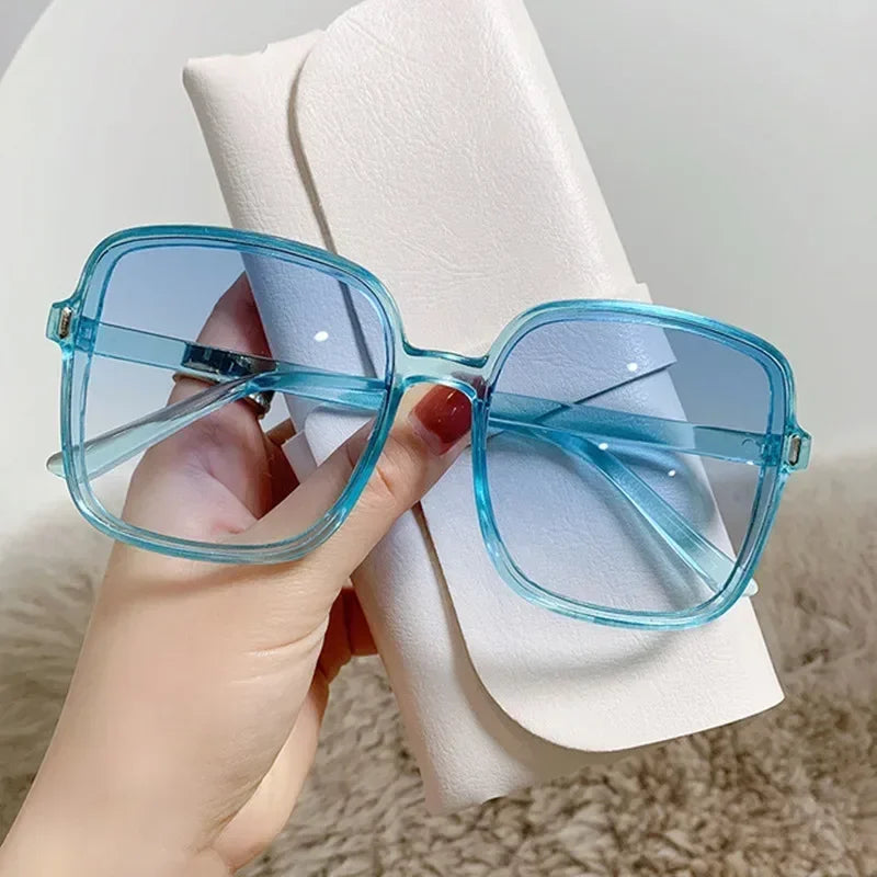 Transparent Trend Sunglasses 2024 Oversize Fashion Glasses