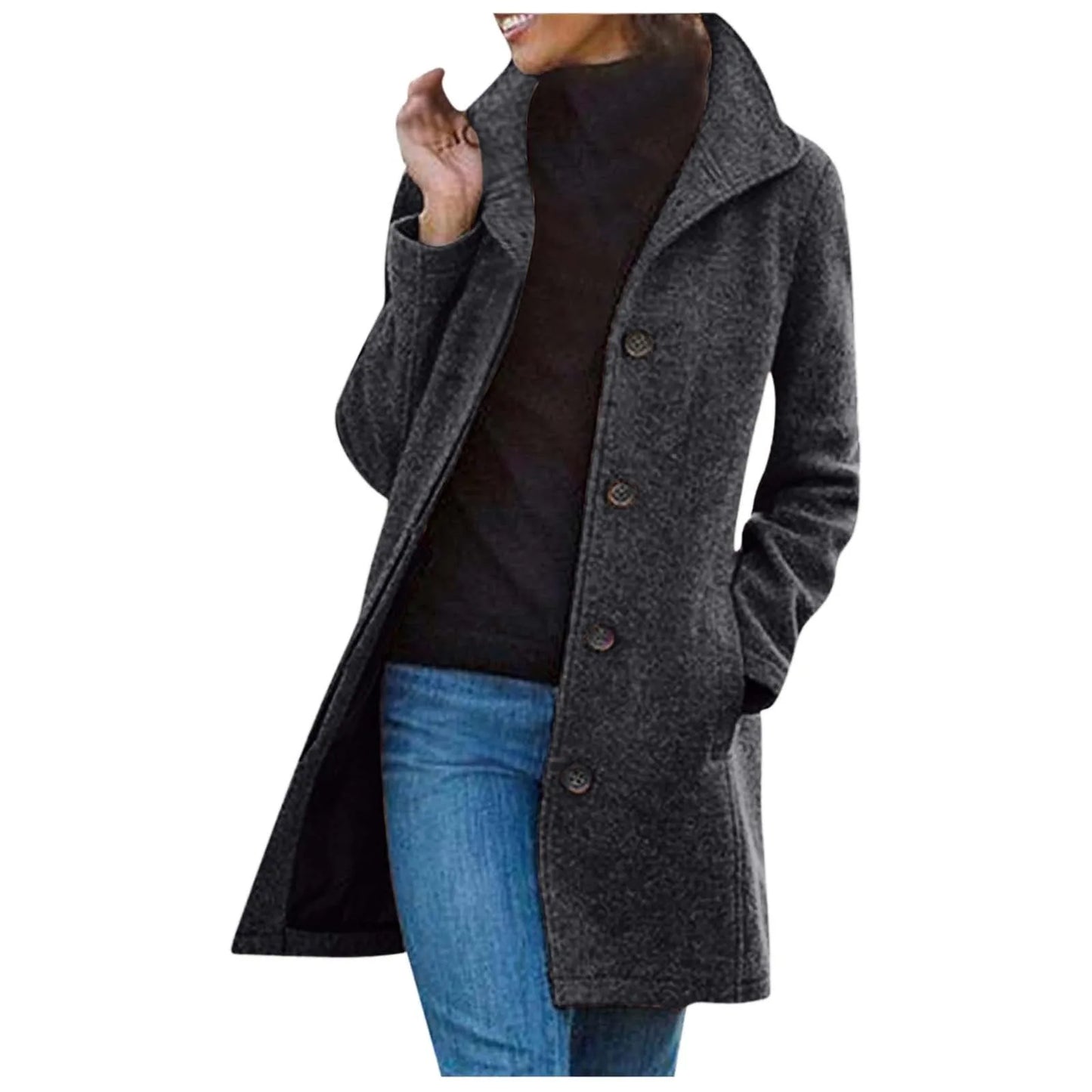 Women Fashion Mid-Length Trench Coats