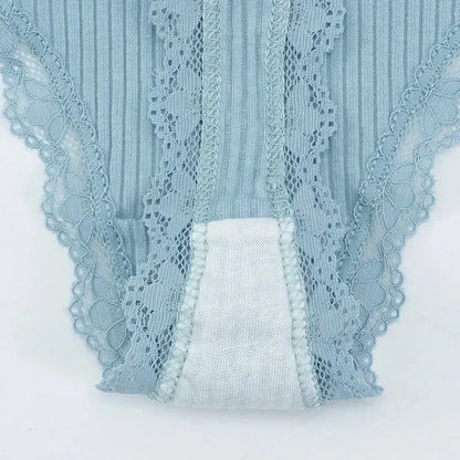 Sexy Cotton Thong Women Lace Low Waist Panties
