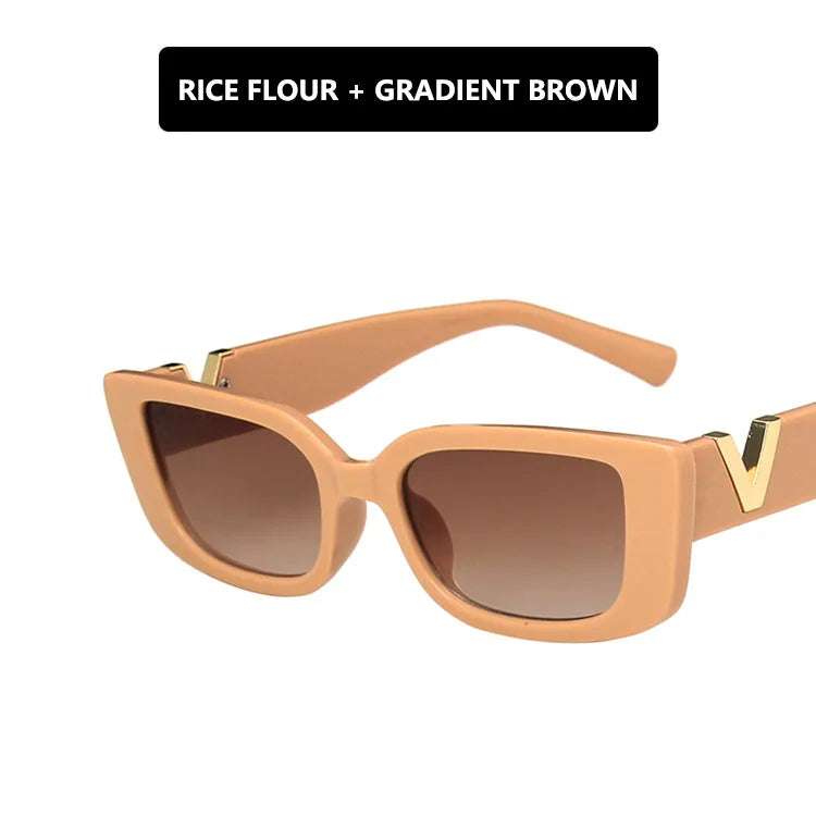 Retro Rectangle Sunglasses Women