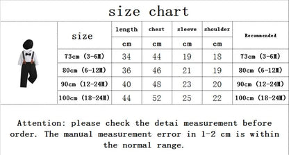 3-24M Infant Baby Boys Gentleman Kids Clothes Sets 3Pcs