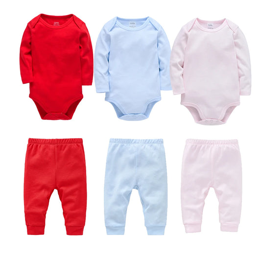 2 Pieces Set 100% Cotton Baby Rompers